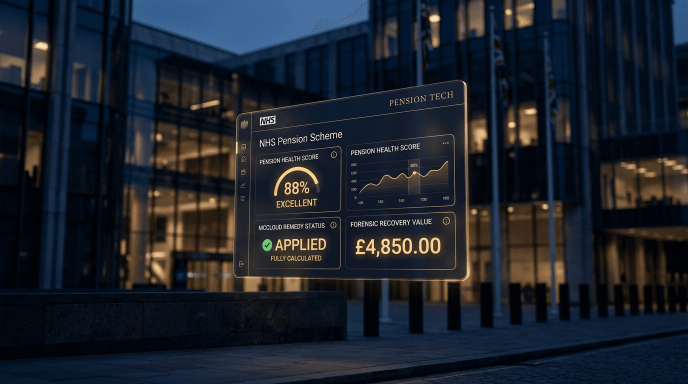 Pension Tech digital audit dashboard