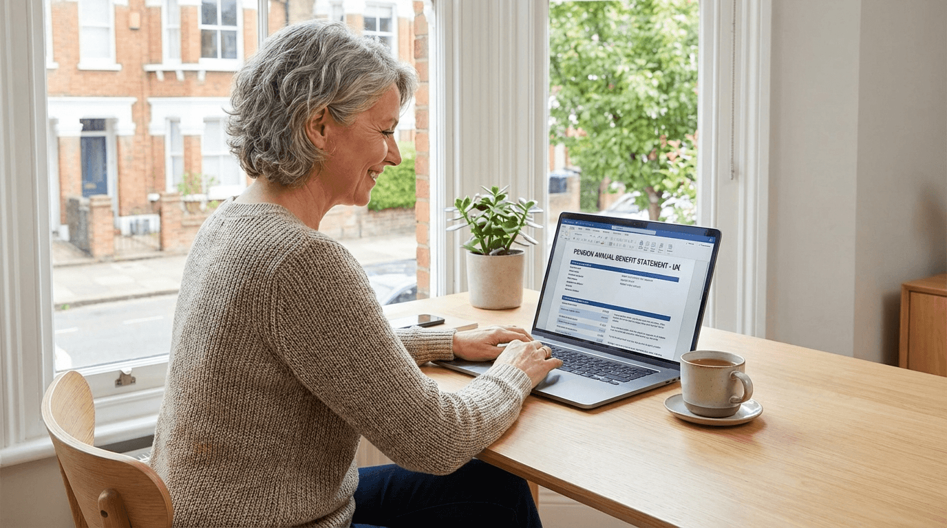 Person reviewing their pension statement